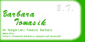 barbara tomasik business card